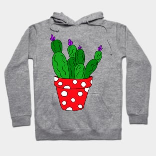 Cute Cactus Design #39: Polka Dot Cactus Pot Hoodie